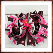 Girls cowboy boots grosgrain hair bow