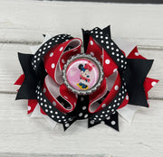 Grosgrain hair bow mouse character