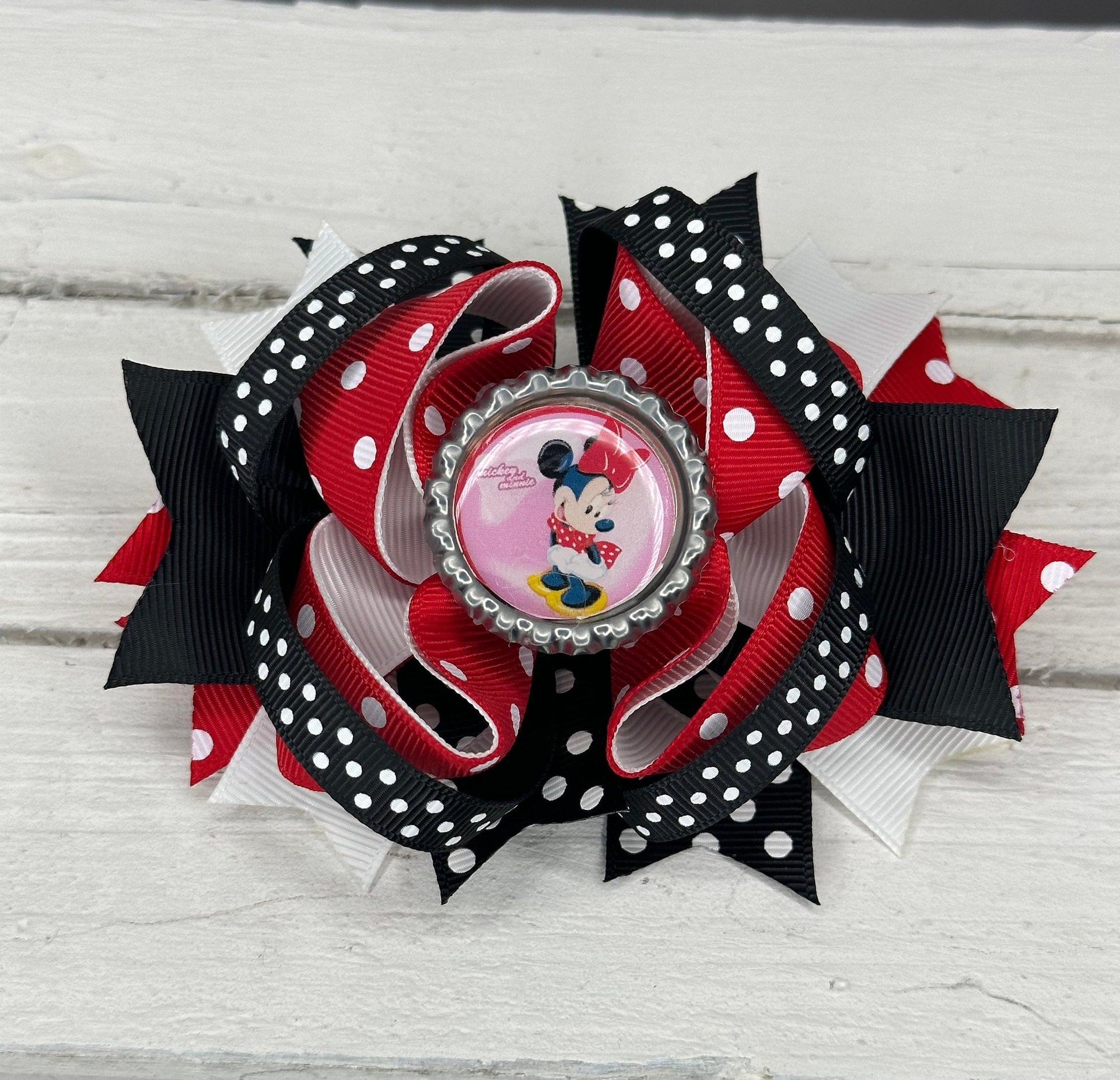 Grosgrain hair bow mouse character