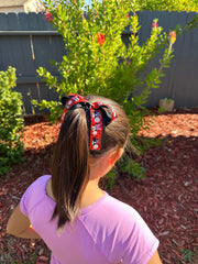 Pony tail hair bow mouse print