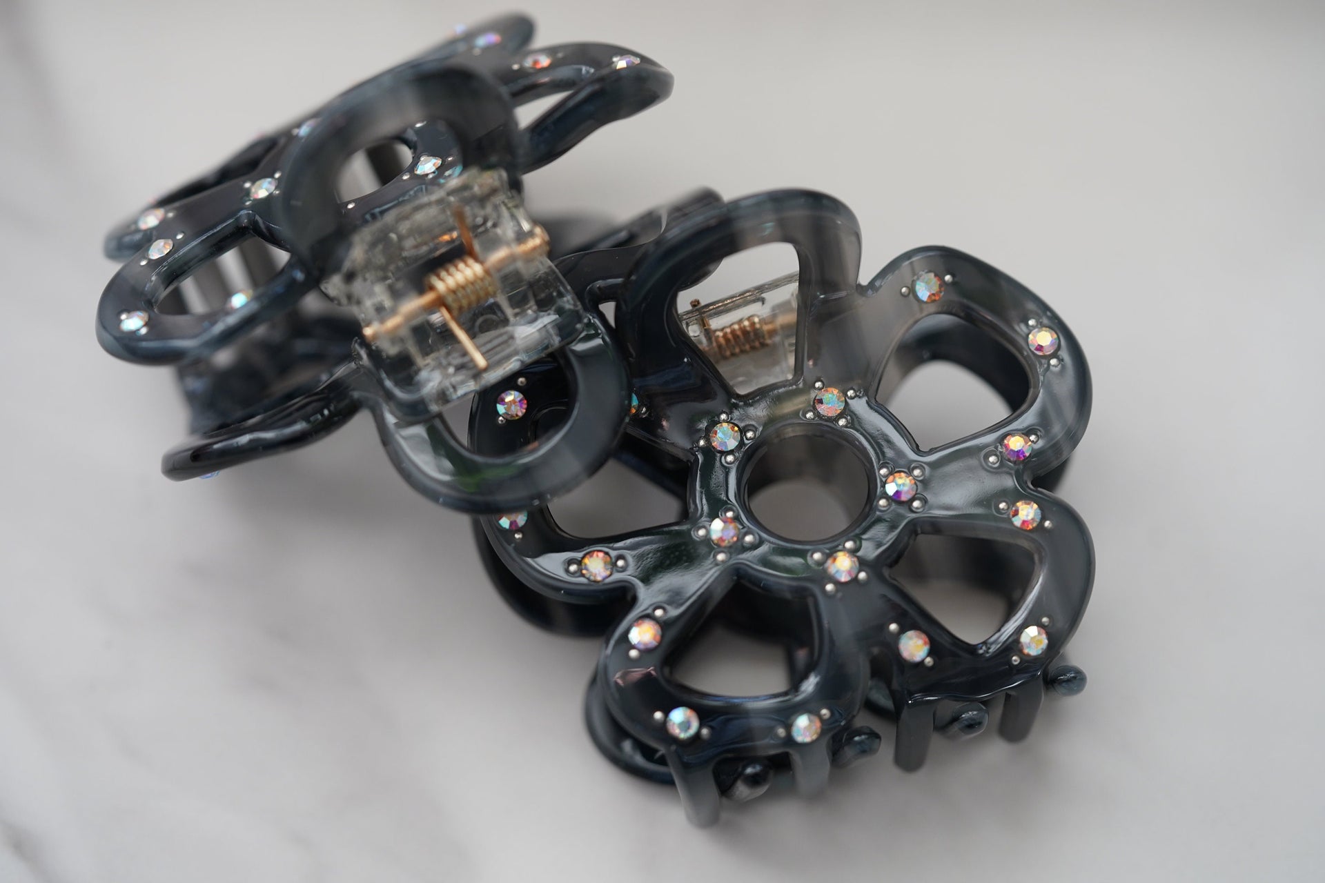 flower crystal hair claws