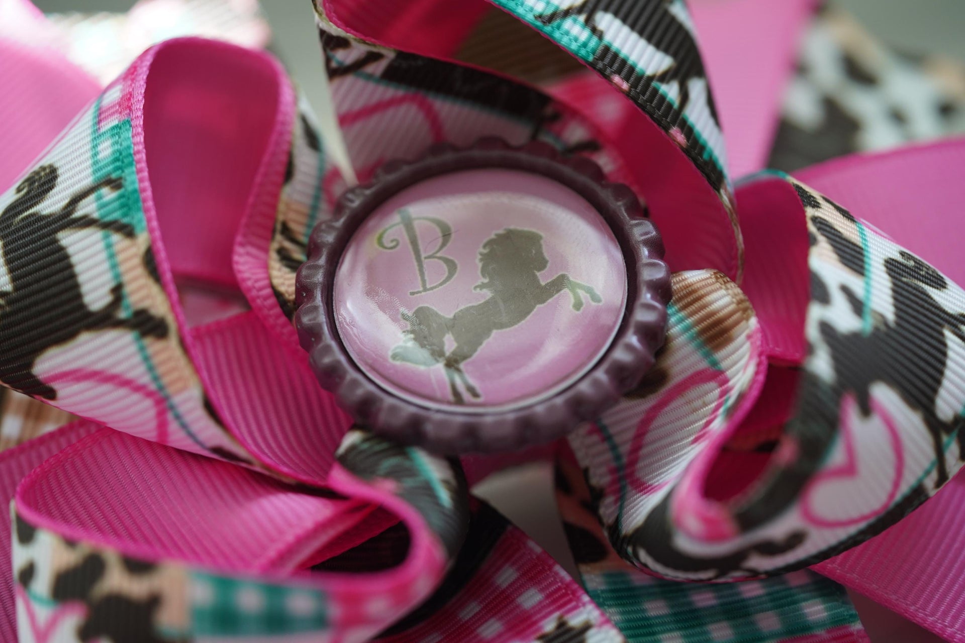 inspired barbie grossgrain ribbon hair bow for little girls