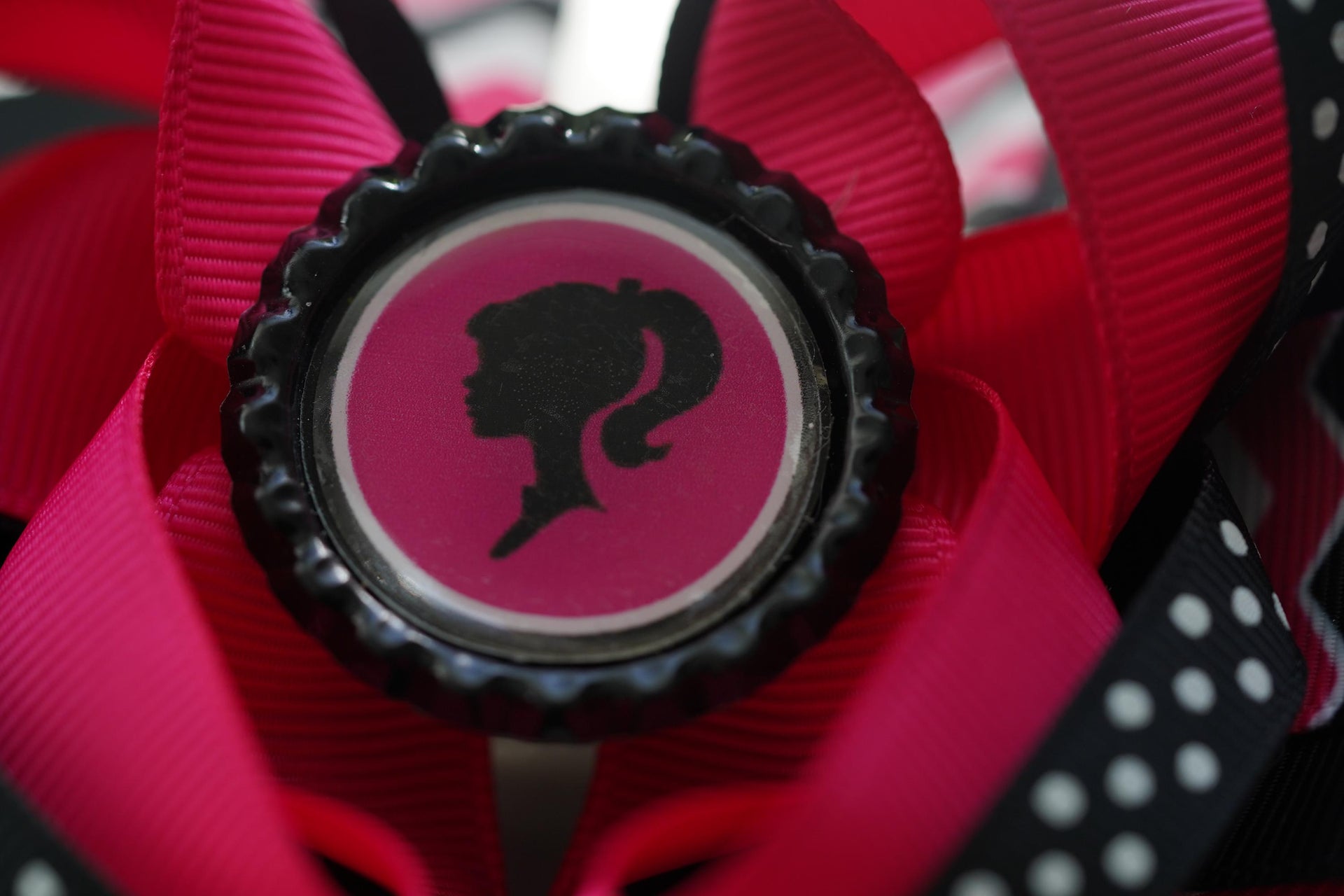 barbie inspired crossgrain hair bow