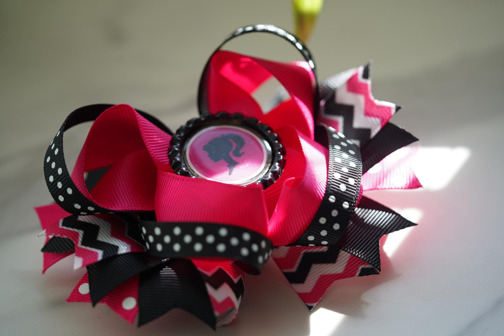 barbie inspired crossgrain hair bow