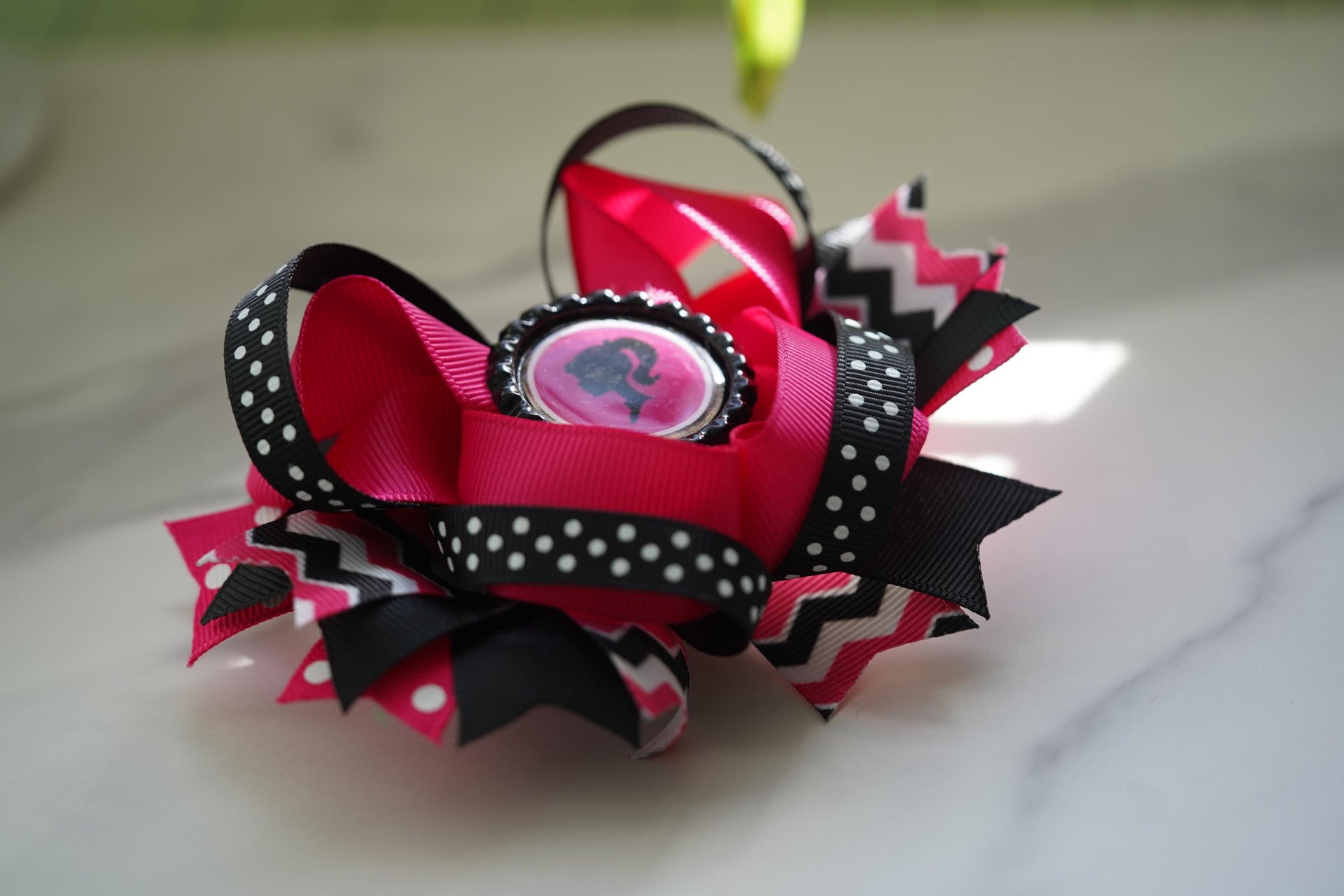 barbie inspired crossgrain hair bow
