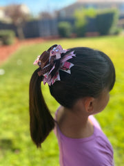 Cowboy hat grosgrain hair bow