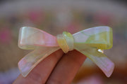 Hair bow clip acetate Butterfly design