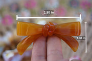 Hair bow clip acetate Butterfly design