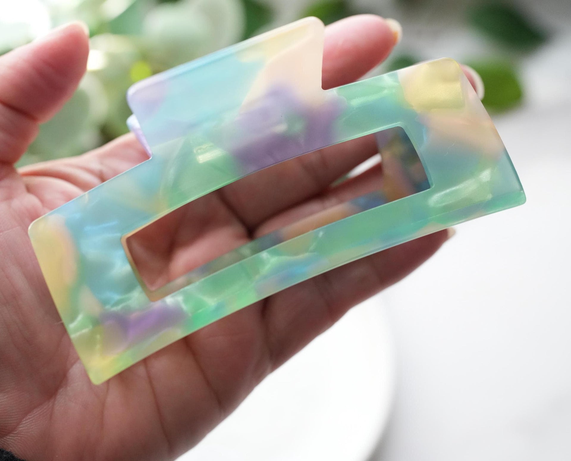 Large acetate Hair Clip Claw