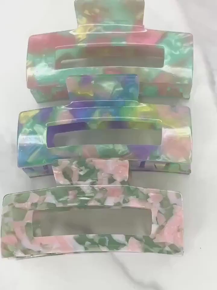 Large acetate Hair Clip Claw